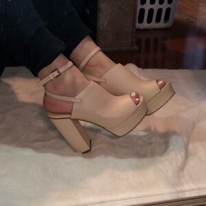 Top shop nude platform heels